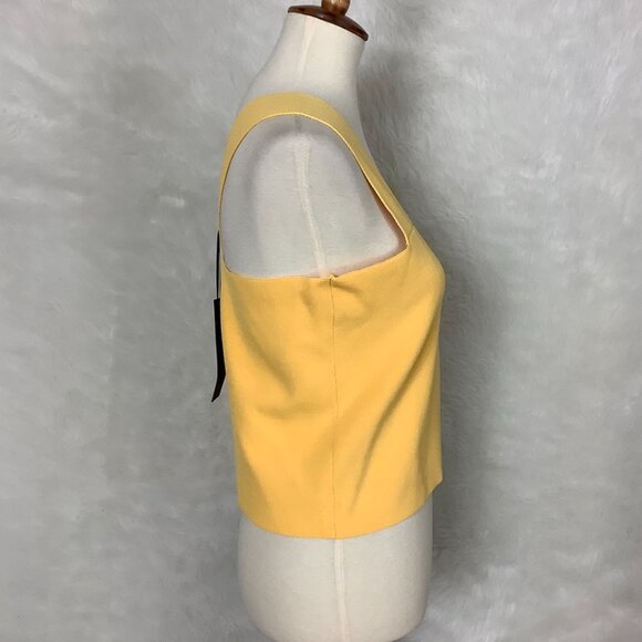 House of Harlow 1960 Yellow Knit Sleeveless Top NWT L - Picture 4 of 6